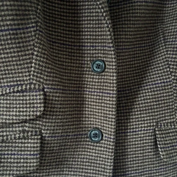 NWT Women’s Chaps Tan Houndstooth Blazer size 14 - Picture 3 of 9